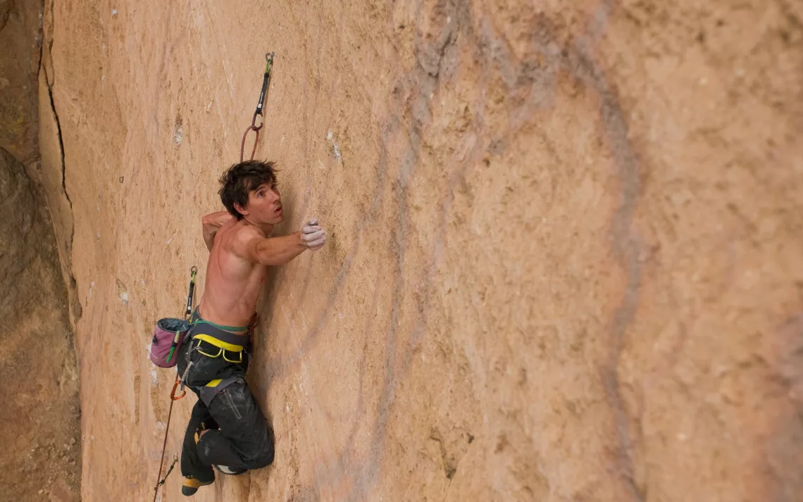  The rock star climber discusses his new foundation, sustainable development and the environment.