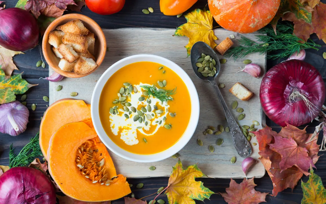 Butternut squash soup with coconut milk