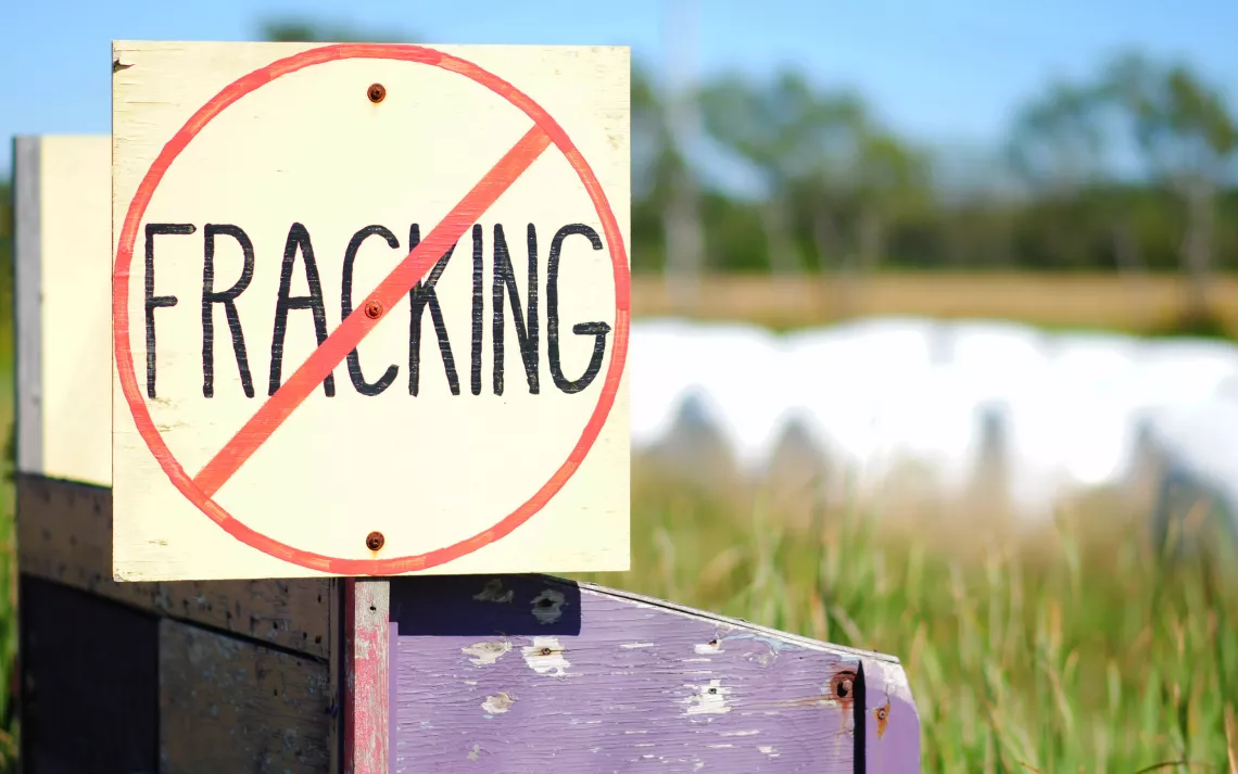 No Fracking Sign