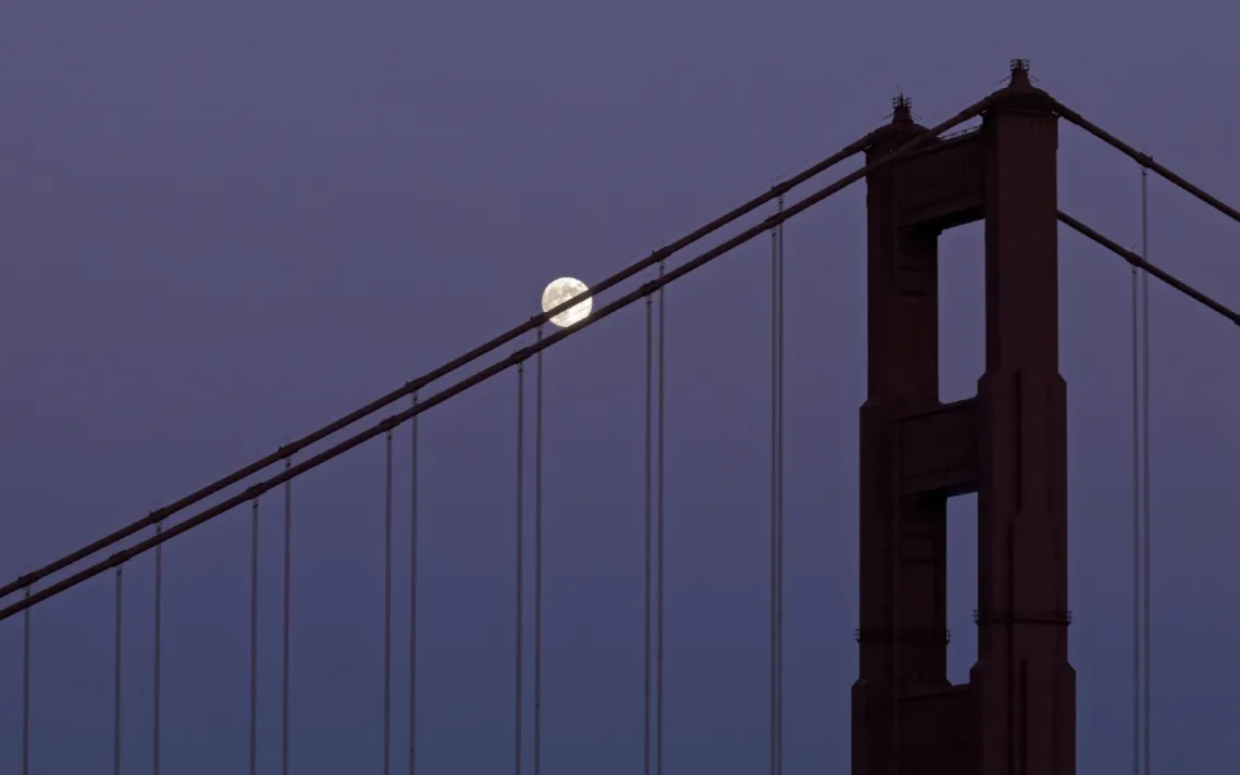 Golden Gate Bridge at lights out