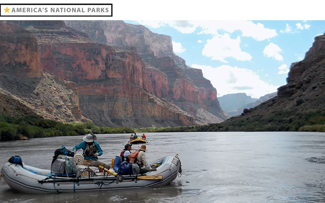 Rafting toward Nankoweap Creek and the granaries.