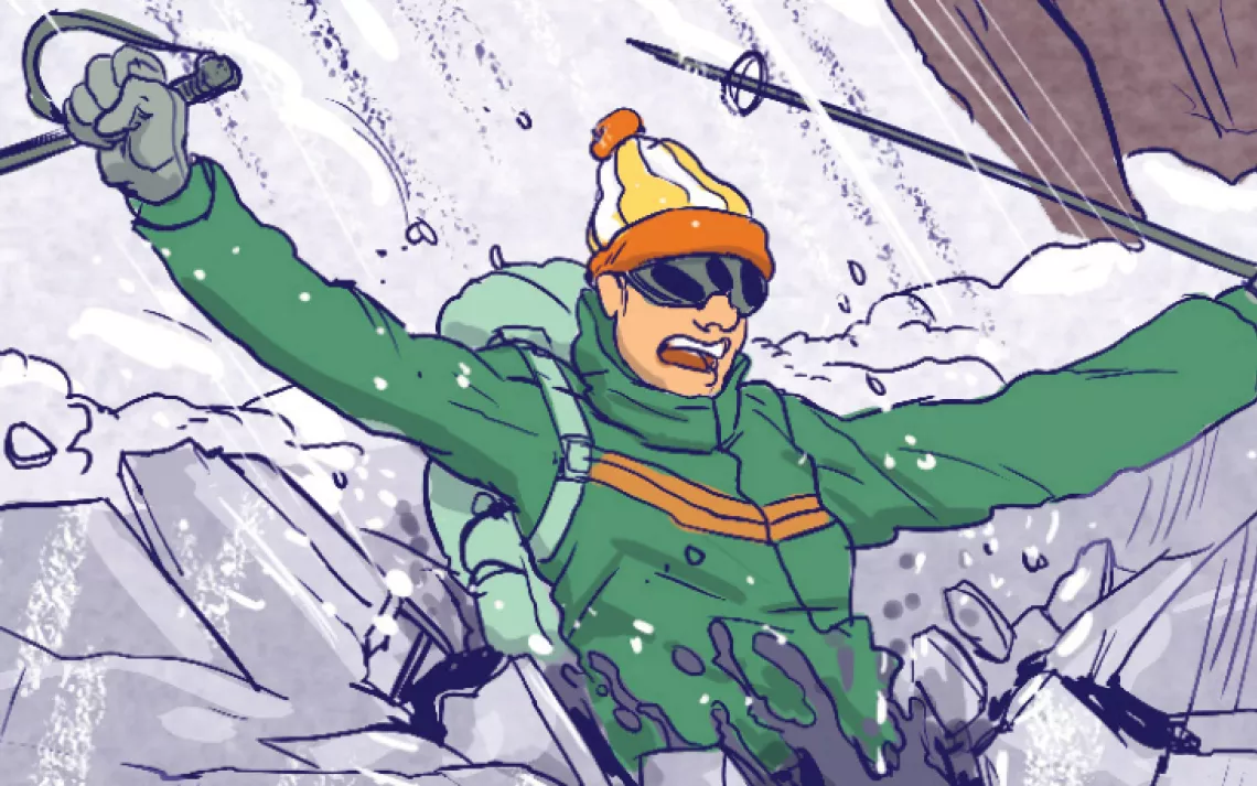 Tips for what to do if you fall through ice.