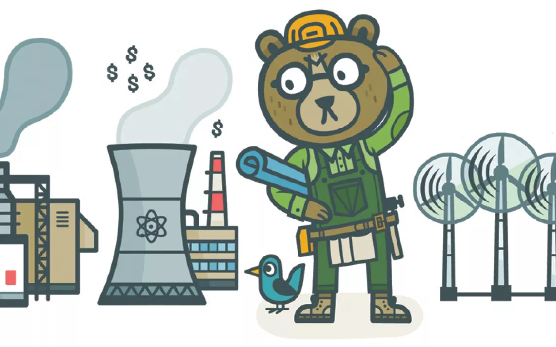Mr. Green compares the costs of wind farms and solar power plants with those of other power plants.
