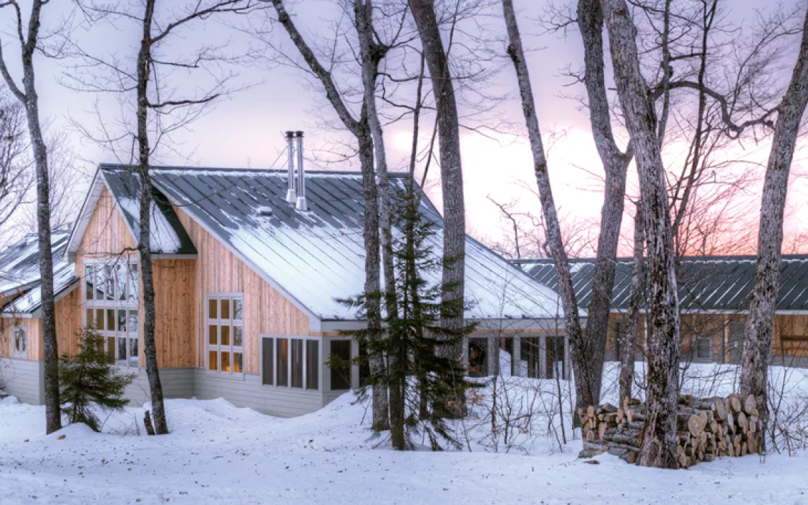 One of the lodgings in the Maine Huts and Trails system.