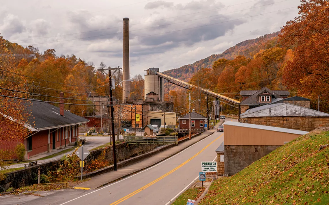 Downtown Lynch, Kentucky, whose population has been hollowed out by the demise of the coal industry.