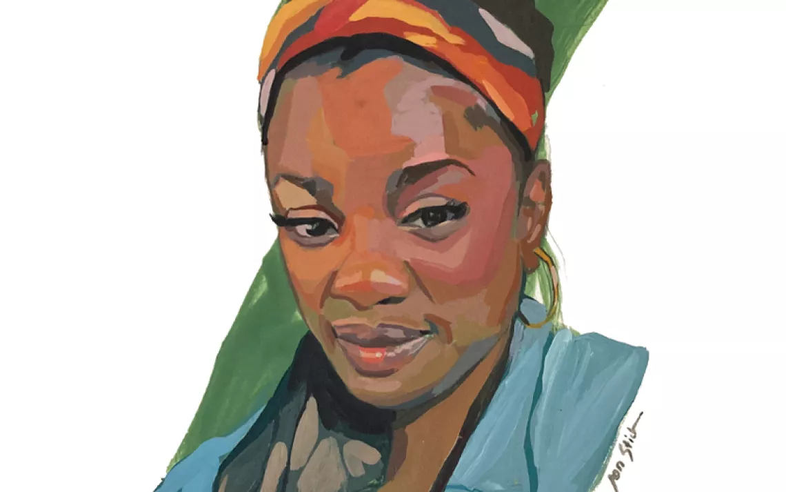 Illustrated portrait of Leah Clyburn