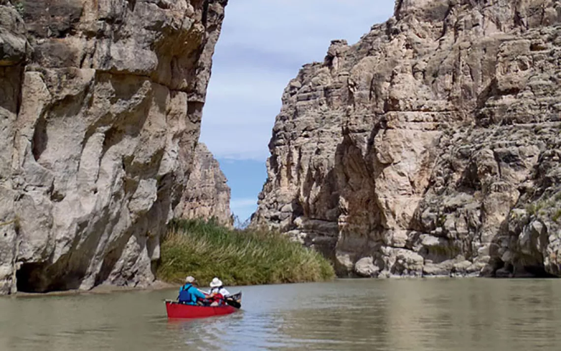 Paddlers enter the Rio Grande's lower canyons, a stretch of river downstream from Big Bend National Park.