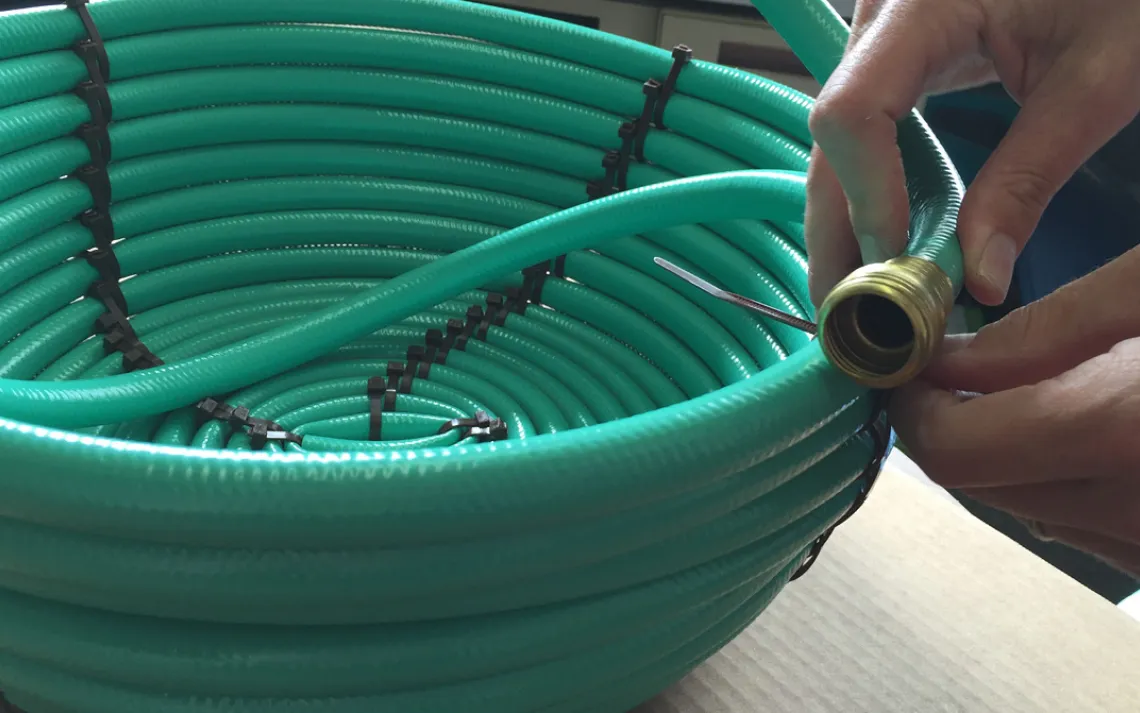 Repurpose: Garden hose to basket