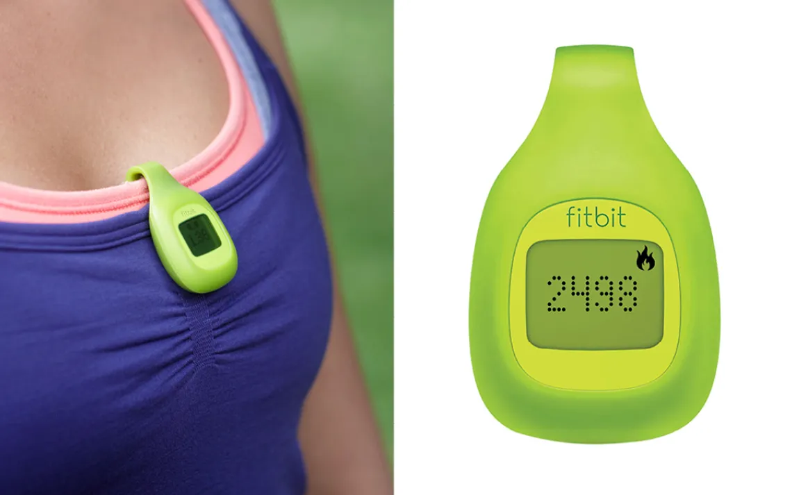 Fitbit Zip clips to your belt and calculates your steps and calories.