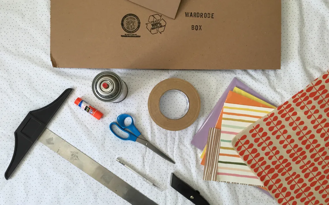 What you'll need for your cardboard box playhouse