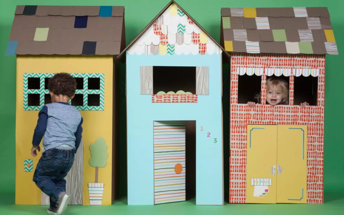DIY Cardboard Playhouses - A Beautiful Mess