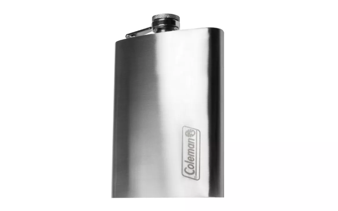 With its eight-ounce capacity, rust-resistant finish, attached screw-on top, and low price, you can easily stash COLEMAN's Stainless Steel Flask in your pack, or slip its curved design into your pocket.