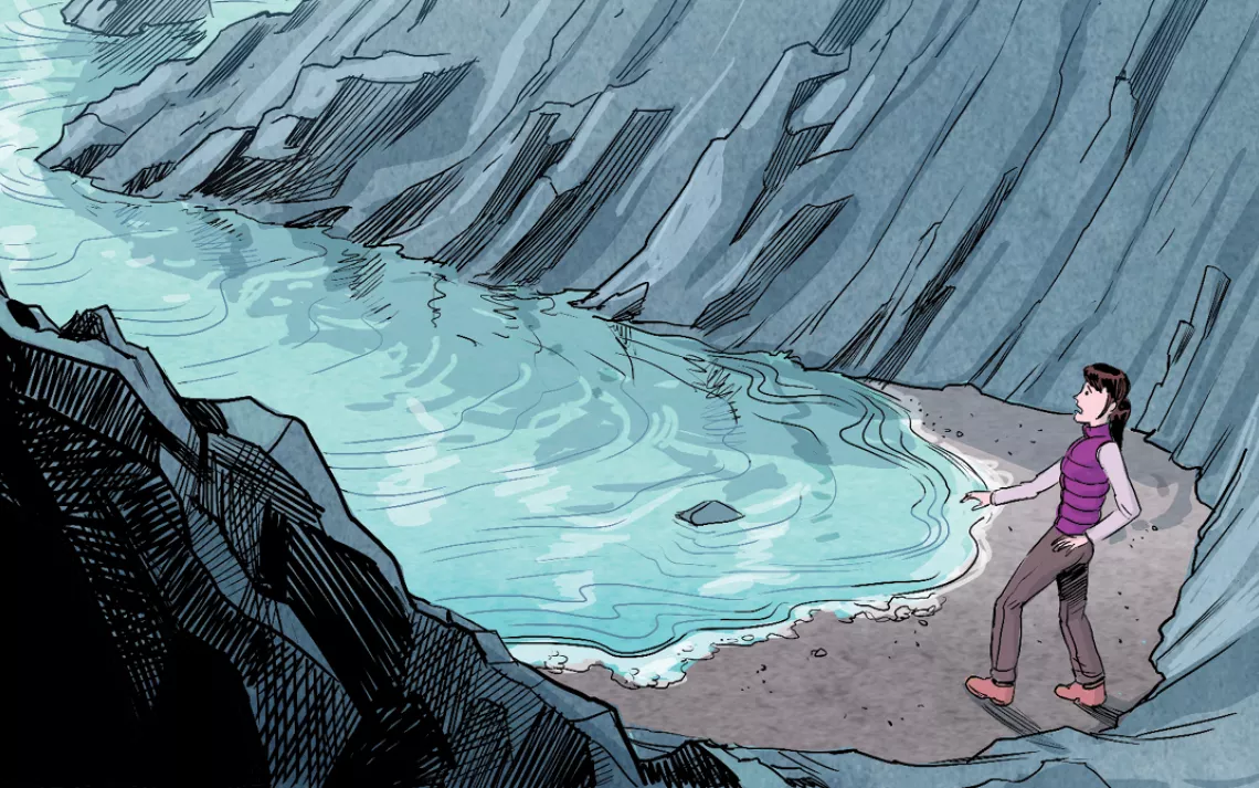It started getting dark, and I decided to head back. That's when I noticed that the tide had come up and the rocks I'd hiked in on were under the ice-cold water. And no one knew where I was. 