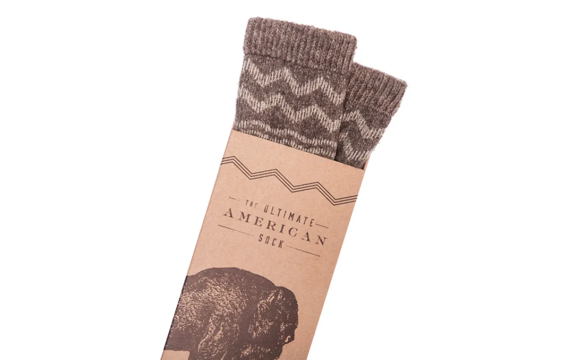 United By Blue's Ultimate American Sock includes bison down and merino wool.