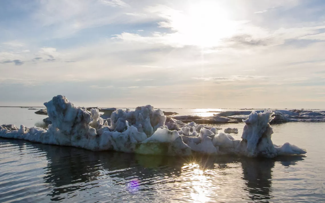 Ice in the Aichilik River, in Alaska's Arctic National Wildlife Refuge