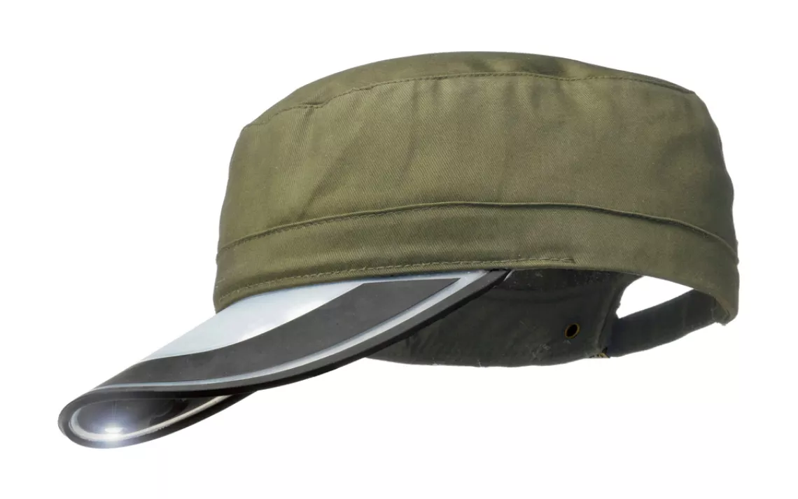 2C's Solar Light Cap has a panel on the brim that lights your way after dark.