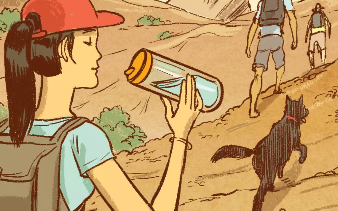 It was glaringly bright. My water was ruNning low, but I rationed it and said nothing, assuming the Diatreme must be close.