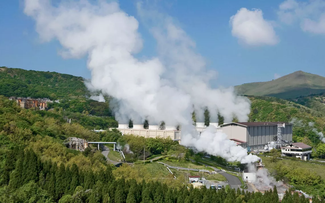 Natural thermal vents in Daisetsuzan National Park. 