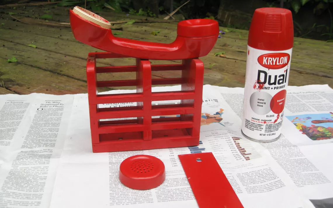 Repurpose Telephone Bookend Step 6