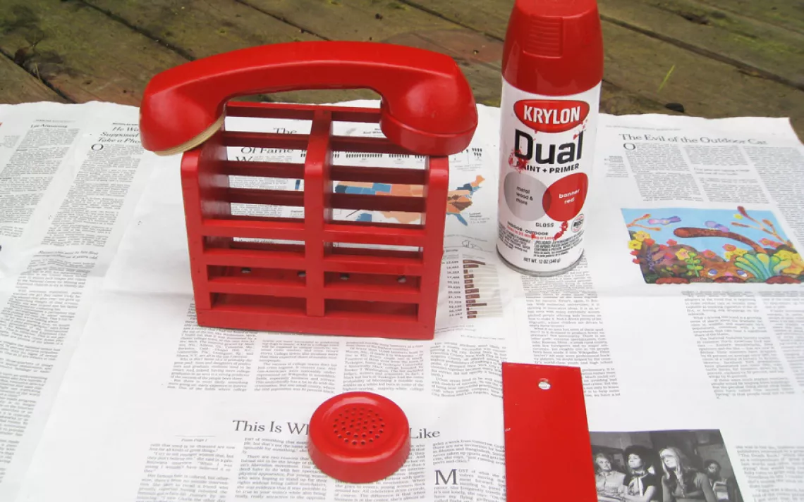 Repurpose Telephone Bookend Step 7