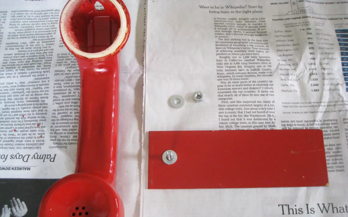 Repurpose Telephone Bookend Step 8