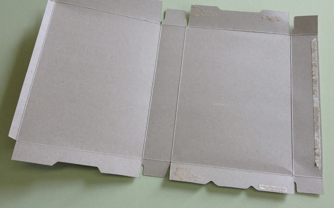 Repurpose: Cereal box to notebook