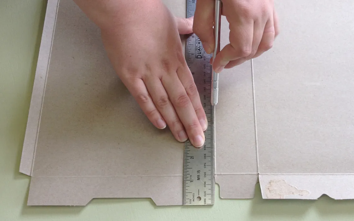 Repurpose: Cereal box to notebook