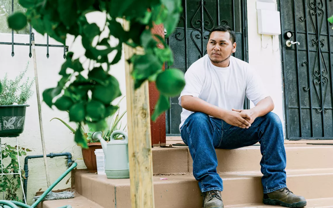 Abraham Hernandez's perseverance won him a shot at a skilled union job in the growing green-energy economy in Los Angeles. | Photo by Annie Tritt