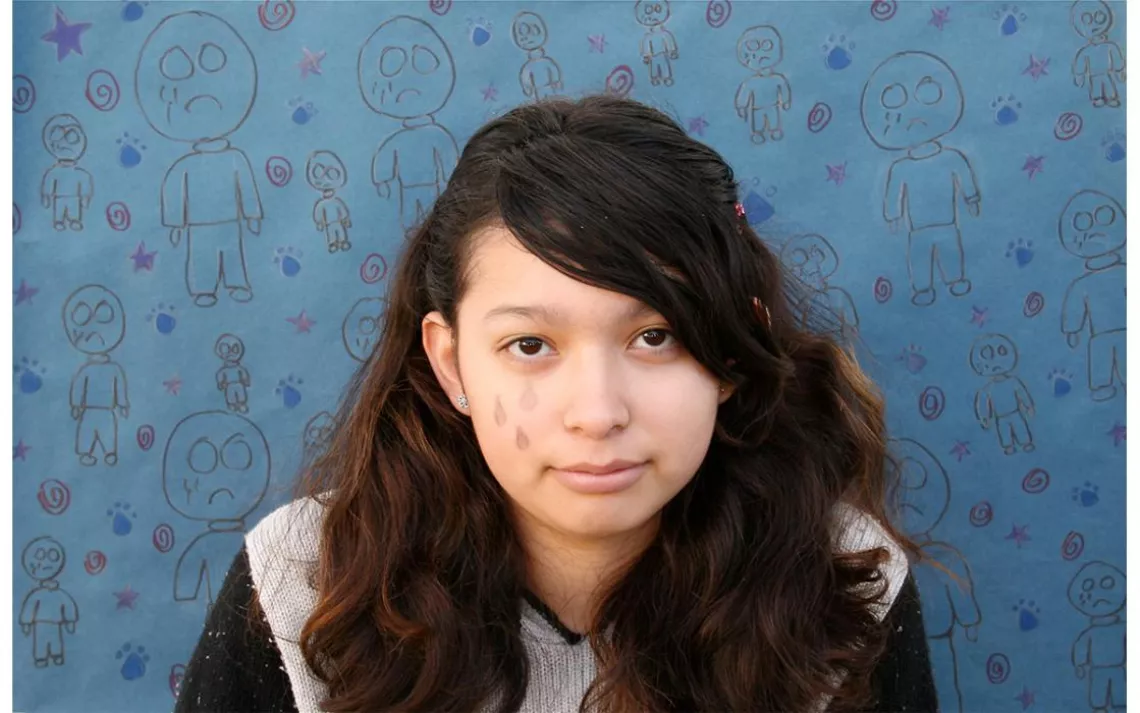 A student artist who attended C.O.B.A.C.H. High School in Sonoyta Sonora, Mexico | Photo by Jewel Fraser Clearwater 