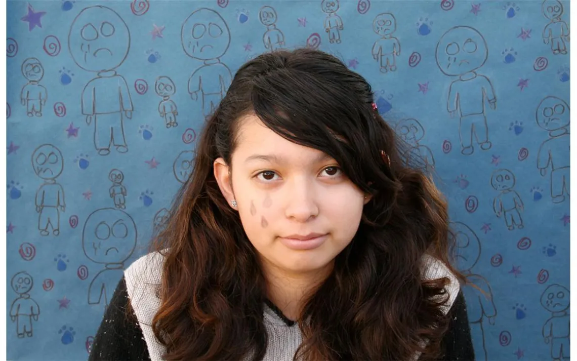 A student artist who attended C.O.B.A.C.H. High School in Sonoyta Sonora, Mexico | Photo by Jewel Fraser Clearwater 