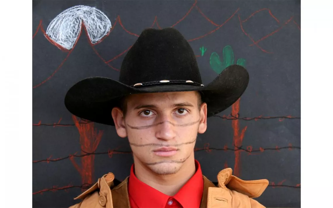 A student artist who attended Ajo High School in Ajo, Arizona | Photo by Jewel Fraser Clearwater