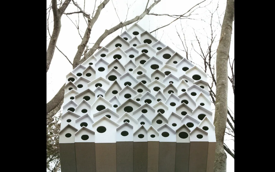 Bird Apartment, by Nendo, a treehouse in Komoro City, Japan.