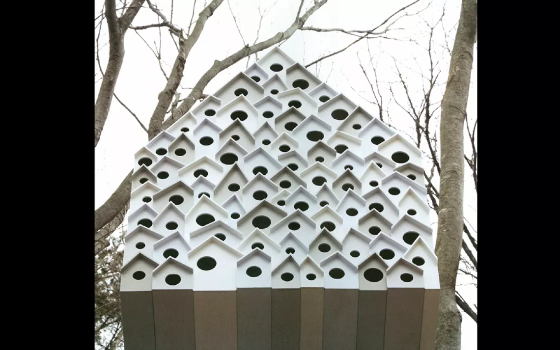 Bird Apartment, by Nendo, a treehouse in Komoro City, Japan.