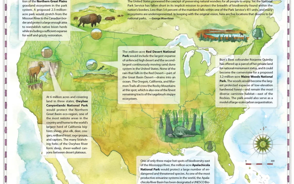 Proposed National Parks Map