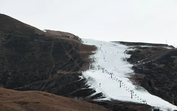 Sad ski slopes