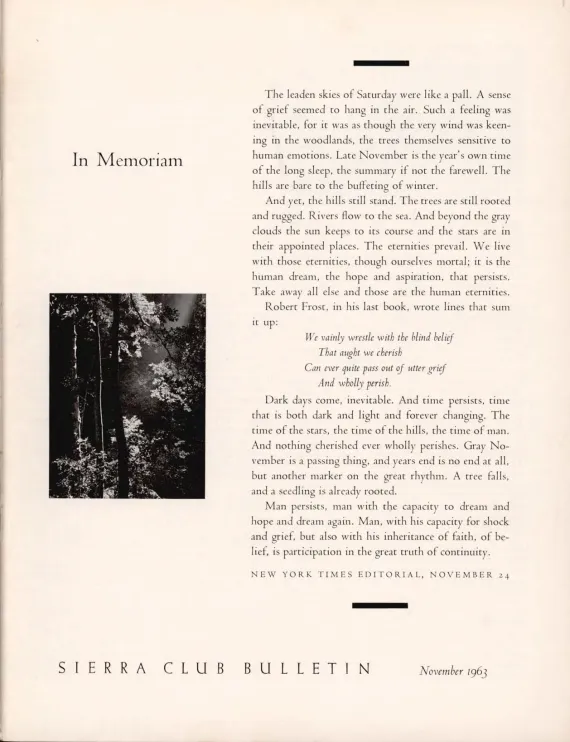 Sierra Club Bulletin November 1963