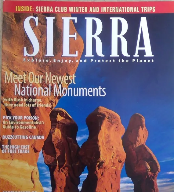 Sierra magazine cover September/October 2001
