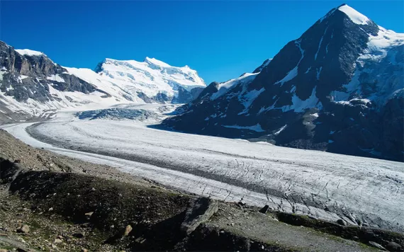 Photo of the Corbassière Glacier in Switzerland, Europe. | Photo by zulufriend/iStock