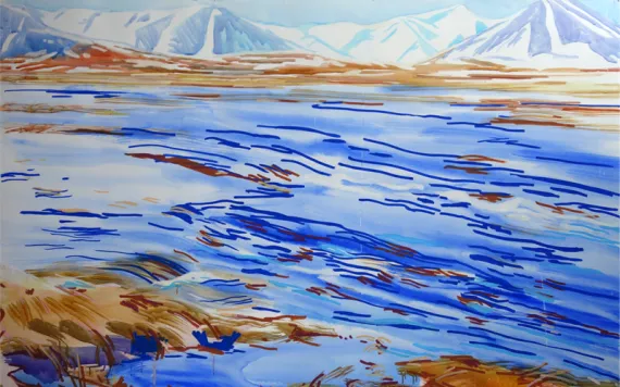 Nikki Lindt - Rapids (Spring Thaw), watercolor on paper