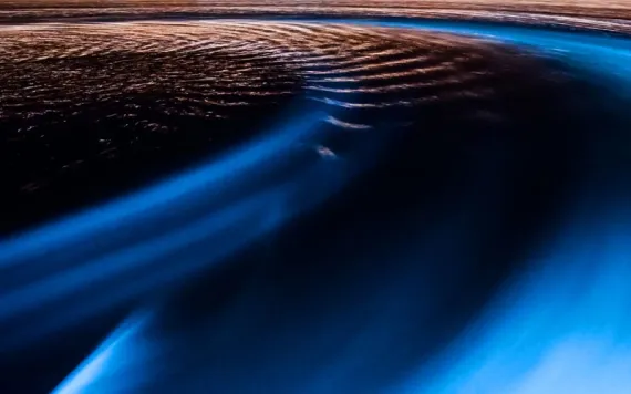 Glowing waters in a glistening lagoon