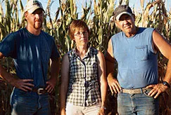 Annette and Ron Dubas, with their youngest son, Clint, on their Lazy D Ranch outside of Fullerton, Nebraska.