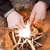 starting a fire