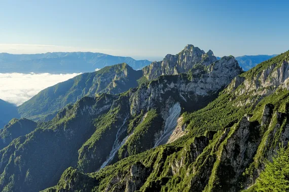 View from Passo della Finestra, Dolomites, Italy