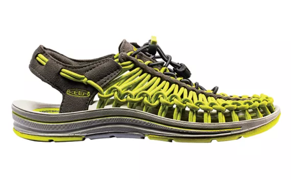 Keen's Uneek shoe is actually a polyester cord sandal.