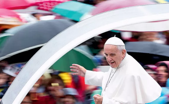 Pope Francis in St. Peter's Square at the Vatican in 2016.