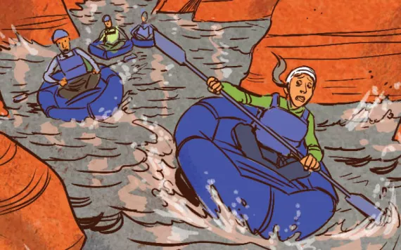 Our boats flipped and it was too steep to hike out. So I prayed.