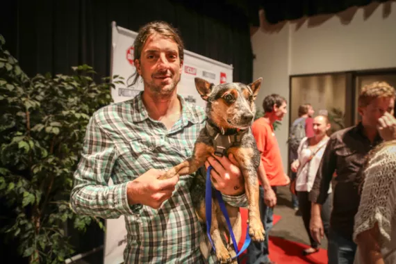 Dean Potter with his dog Whisper in September 2014.
