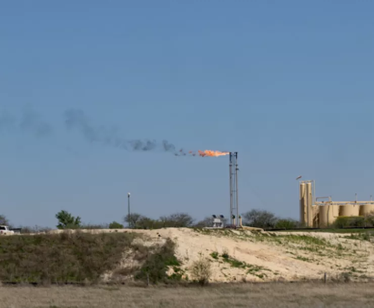 A fracking site in the Eagle Ford Shale Area, Texas