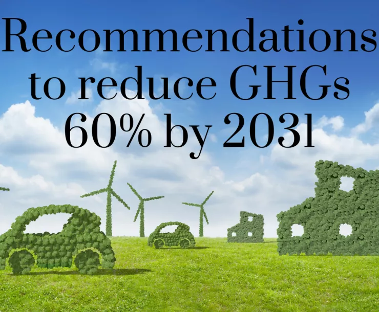 Recommendations to reduce GHGs 60% by 2031