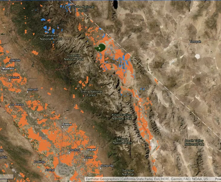 CEC solar and wind map
